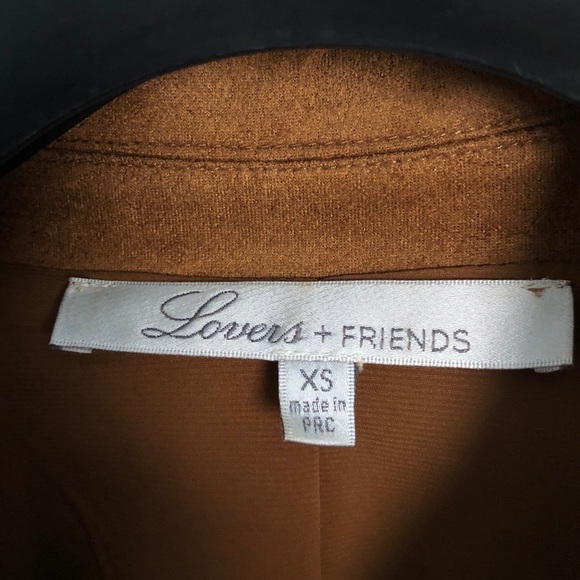 LOVERS & FRIENDS Faux Suede Brown Moto Jacket - Picture 5 of 5